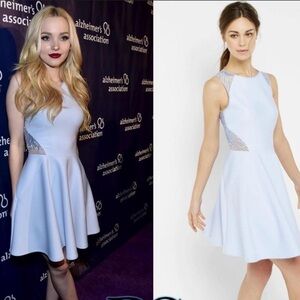 Ted Baker Ice Blue Venma Lace Detail Skater Dress ted baker size 3 US size 6-8